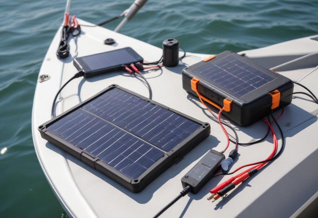Solar battery charger boats